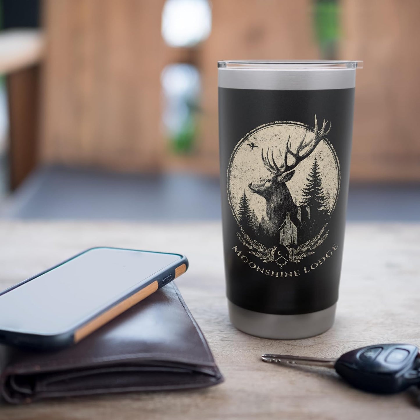 Vintage Elk Crest Stainless Steel Insulated Tumbler