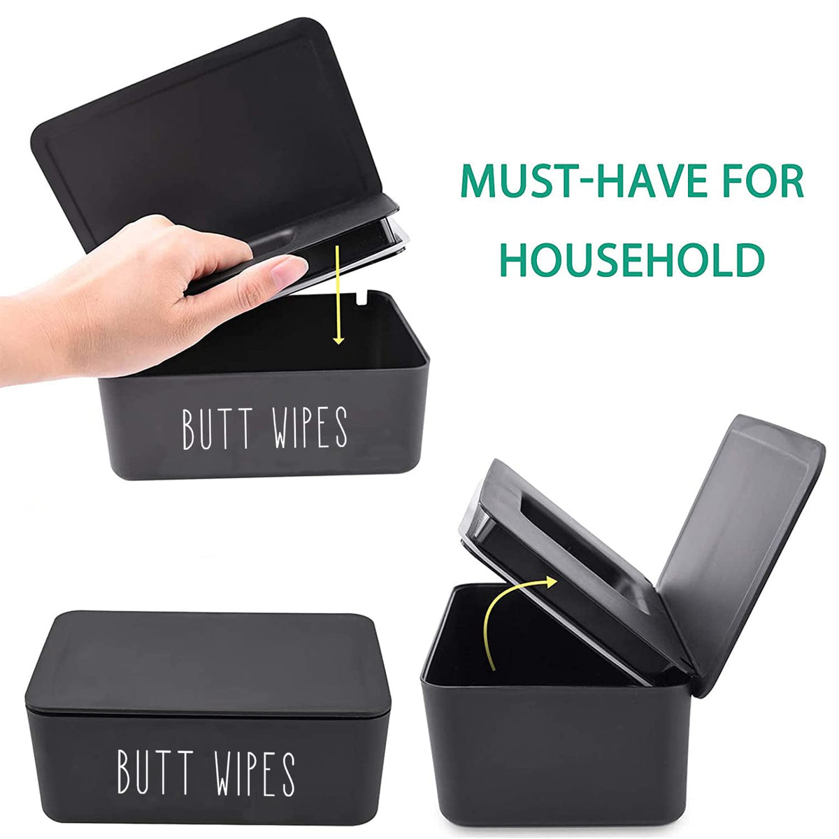 Butt Wipes Dispenser for Bathroom,8.2L x 4.9W x 3.9H inches