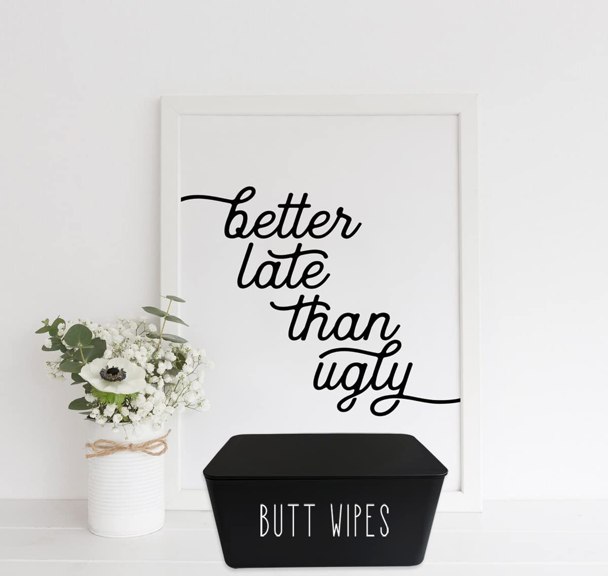 Butt Wipes Dispenser for Bathroom,8.2L x 4.9W x 3.9H inches