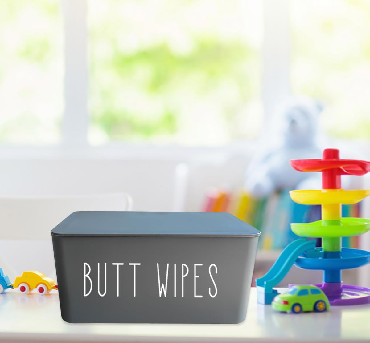 Butt Wipes Dispenser for Bathroom,8.2L x 4.9W x 3.9H inches