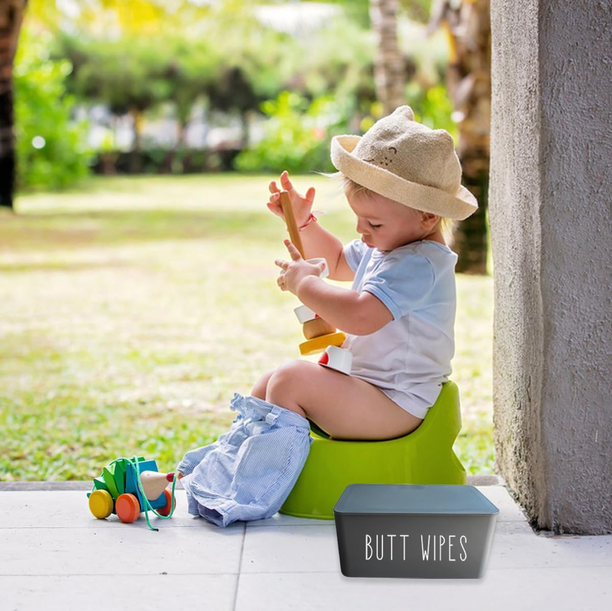 Butt Wipes Dispenser for Bathroom,8.2L x 4.9W x 3.9H inches