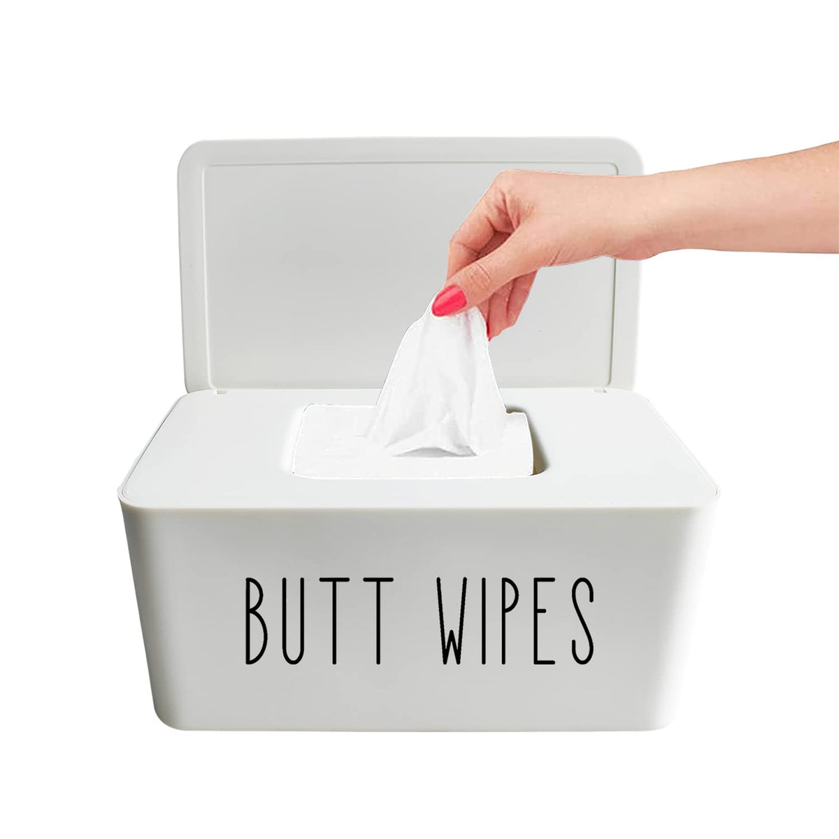 Butt Wipes Dispenser for Bathroom,8.2L x 4.9W x 3.9H inches