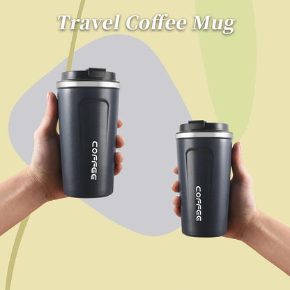 17oz Coffee Mug, Leak Proof Coffee Travel Mug with Lid, Car Coffee Mug, Stainless Steel Mug Keeps Cold and Hot, Suitable for Travel and Office - Black