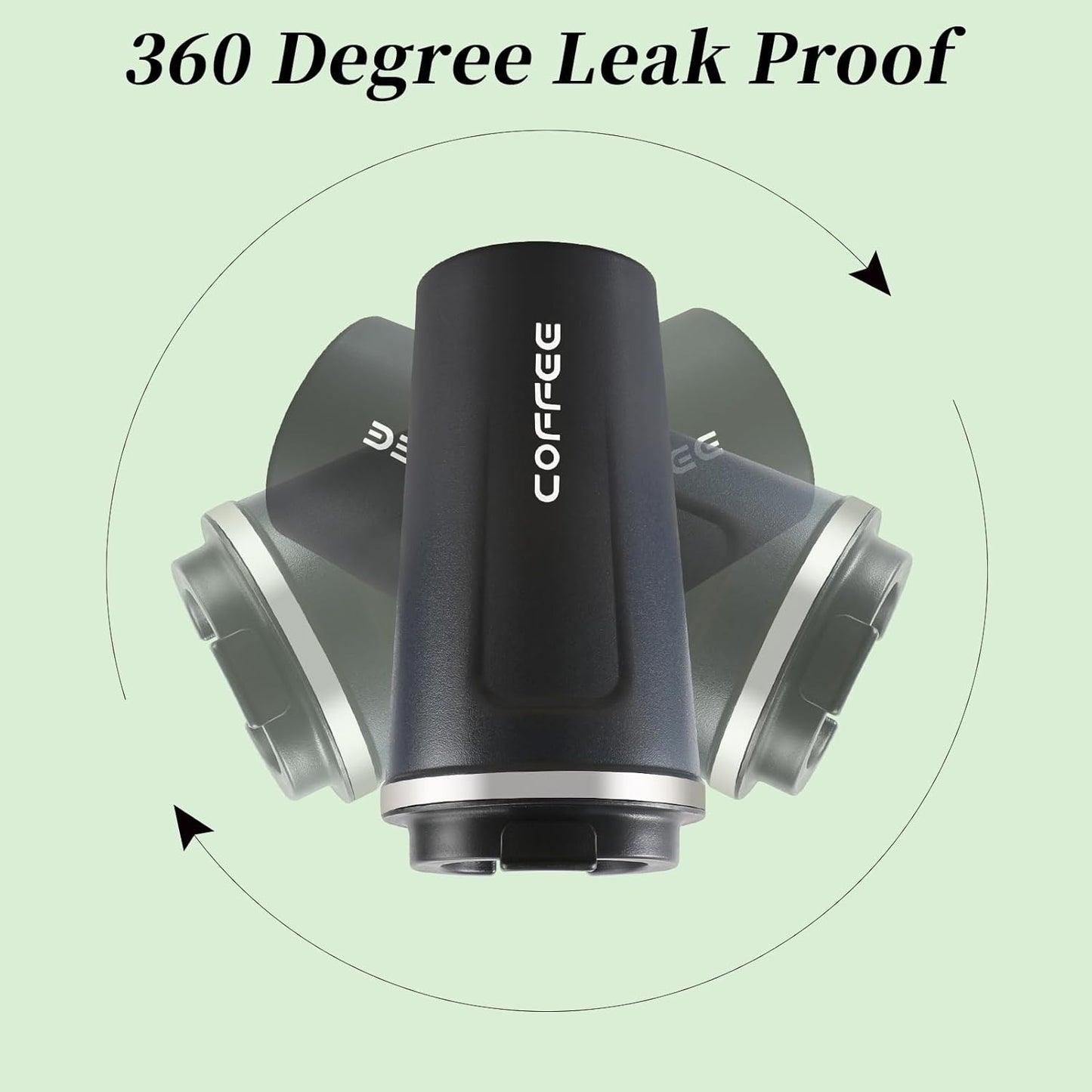 17oz Coffee Mug, Leak Proof Coffee Travel Mug with Lid, Car Coffee Mug, Stainless Steel Mug Keeps Cold and Hot, Suitable for Travel and Office - Black