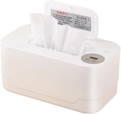 Baby wet wipe heater, Reusable constant temperature wet wipe warmer,Home, Travel wet wipe heater, USB heated wet wipe box (white)