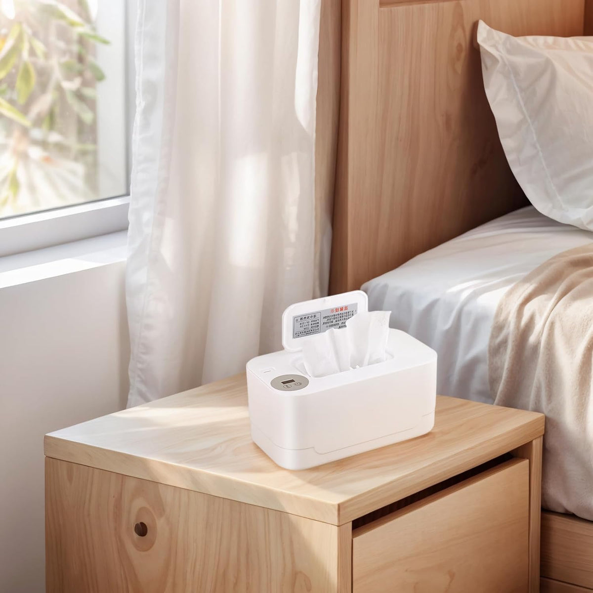 Baby wet wipe heater, Reusable constant temperature wet wipe warmer,Home, Travel wet wipe heater, USB heated wet wipe box (white)