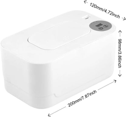 Baby wet wipe heater, Reusable constant temperature wet wipe warmer,Home, Travel wet wipe heater, USB heated wet wipe box (white)