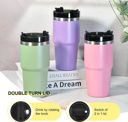 20 oz Tumbler Stainless Steel Tumblers,Reusable Double Wall Vacuum Insulated Coffee Mug for Home, Office, Outdoor Works Great for Ice Drinks and Hot Beverage(orange)