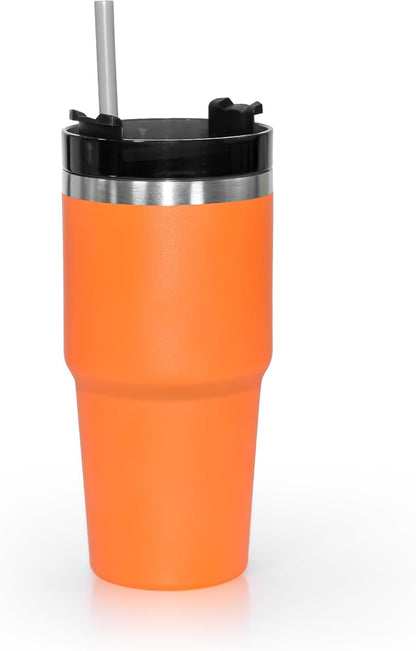 20 oz Tumbler Stainless Steel Tumblers,Reusable Double Wall Vacuum Insulated Coffee Mug for Home, Office, Outdoor Works Great for Ice Drinks and Hot Beverage(orange)