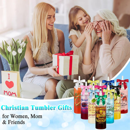 50 Pcs Employee Appreciation Tumblers 17 oz Inspirational Thank You Acrylic Skinny Cups with Lids Straws & Satin Bows for Staff Coworker Teacher Nurse Office