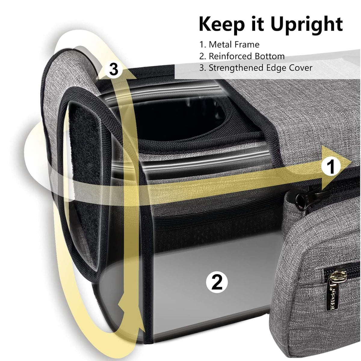 Universal Baby Stroller Organizer, Stroller Caddy with Detachable Mesh Bag & Heightened Insulated Cup Holders & Non-Slip Secure Hooks Accessories, Fits Most Strollers (Black) - Colors A