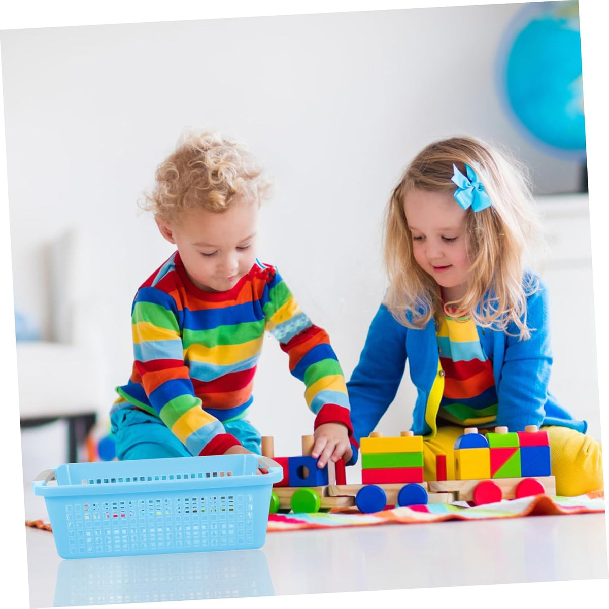 Storage Basket Toy Boxes Classroom Bins Lid for Boys and Girls Toys Organization