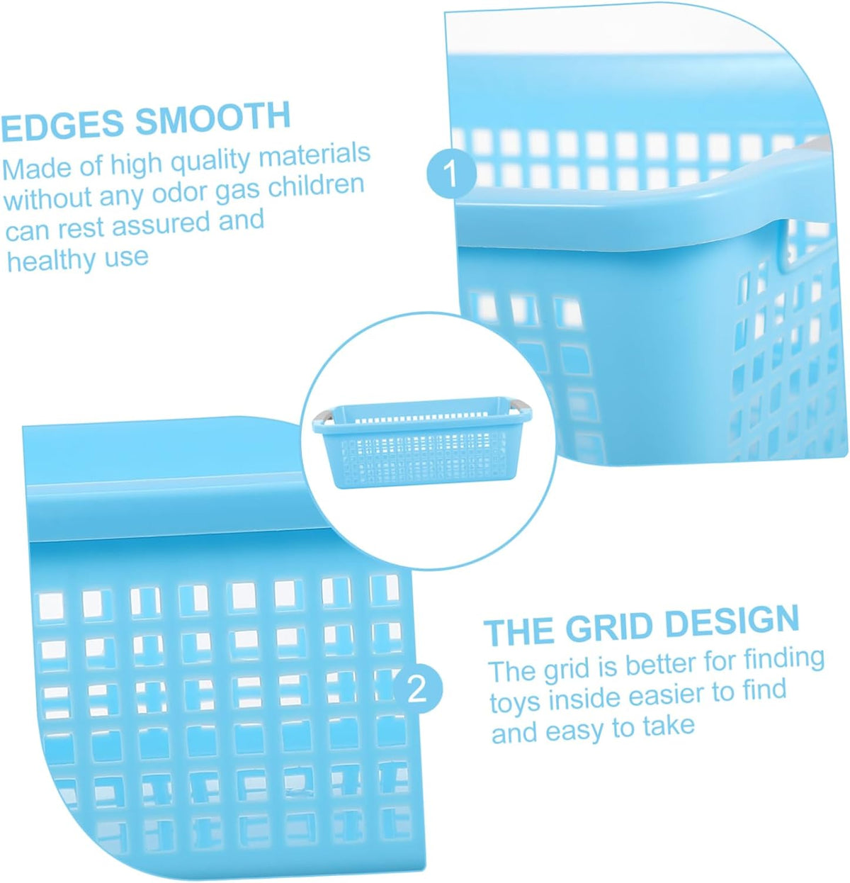 Storage Basket Toy Boxes Classroom Bins Lid for Boys and Girls Toys Organization