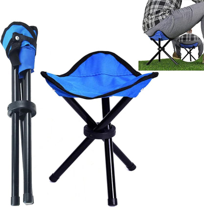 Folding Camping Stool Portable Outdoor Chair Use Height 12.5in Fishing Chair Seat for Camping Hiking Golf Hunting Hiking Outdoor Gardening and Travel Beach Maximum Weight Capacity 300 lbs (Red)