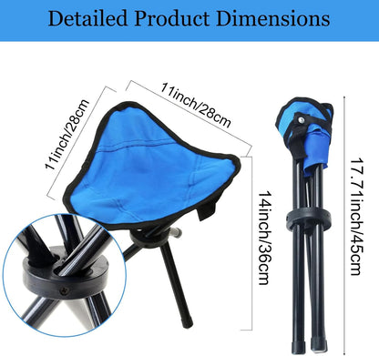 Folding Camping Stool Portable Outdoor Chair Use Height 12.5in Fishing Chair Seat for Camping Hiking Golf Hunting Hiking Outdoor Gardening and Travel Beach Maximum Weight Capacity 300 lbs (Red)