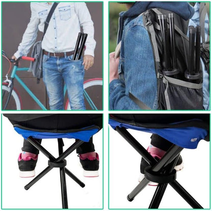 Folding Camping Stool Portable Outdoor Chair Use Height 12.5in Fishing Chair Seat for Camping Hiking Golf Hunting Hiking Outdoor Gardening and Travel Beach Maximum Weight Capacity 300 lbs (Red)