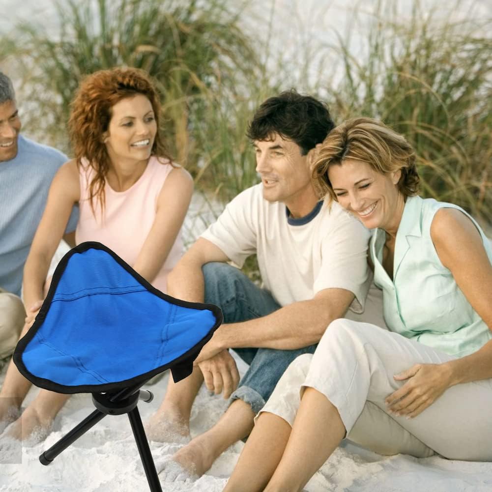 Folding Camping Stool Portable Outdoor Chair Use Height 12.5in Fishing Chair Seat for Camping Hiking Golf Hunting Hiking Outdoor Gardening and Travel Beach Maximum Weight Capacity 300 lbs (Red)