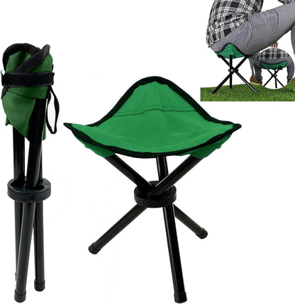 Folding Camping Stool Portable Outdoor Chair Use Height 12.5in Fishing Chair Seat for Camping Hiking Golf Hunting Hiking Outdoor Gardening and Travel Beach Maximum Weight Capacity 300 lbs (Red)