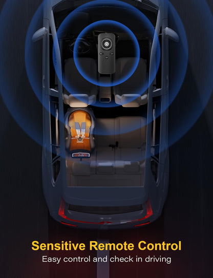 Car Mirror for Baby Rear Facing, with Night Light & Remote Control