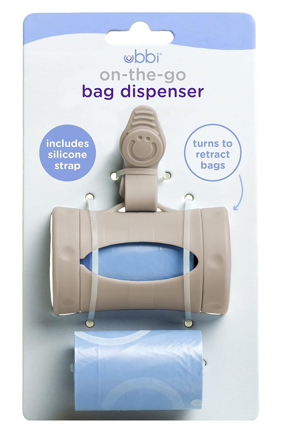 On The Go Waste Disposal Bags Refills Value Pack, Lavender Scented, 12 Roll & Retractable On-the-Go Bag Dispenser for Baby Travel, Diaper Bag Accessory Must Have for Newborns