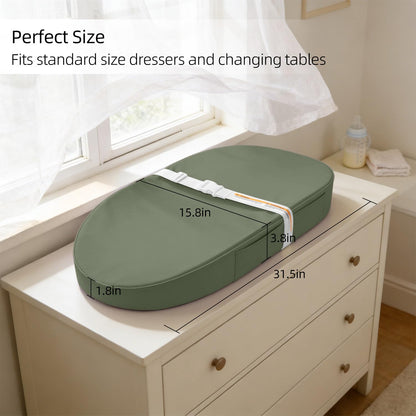 Baby Changing Pad Waterproof Vegan Leather Wipeable