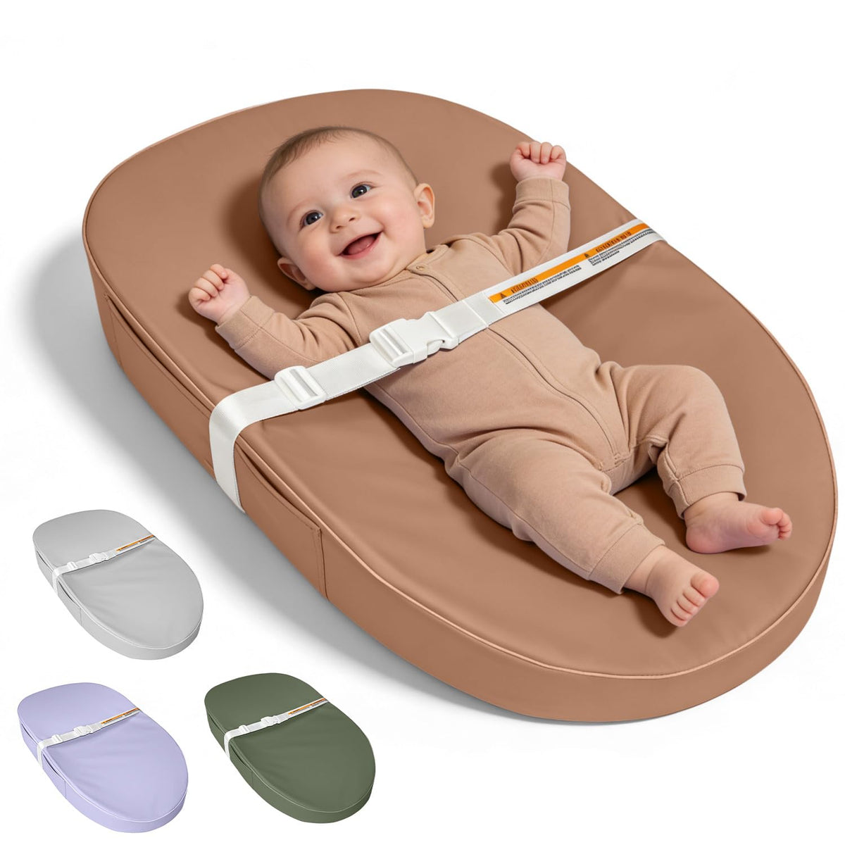 Baby Changing Pad Waterproof Vegan Leather Wipeable