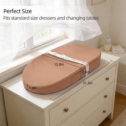 Baby Changing Pad Waterproof Vegan Leather Wipeable