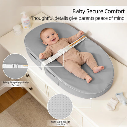 Baby Changing Pad Waterproof Vegan Leather Wipeable