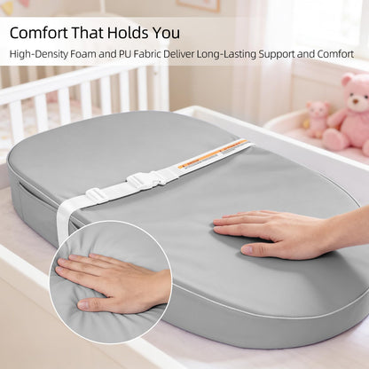 Baby Changing Pad Waterproof Vegan Leather Wipeable
