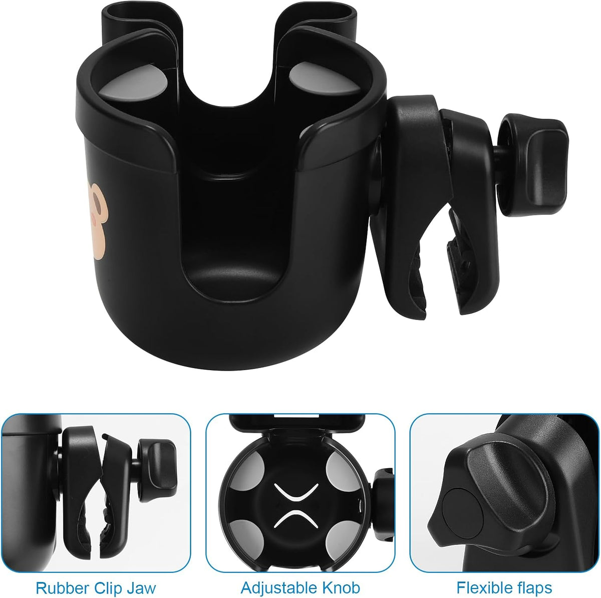  2-in-1 Walker Cup Holder with Phone Holder, Wheelchair Cup Holder