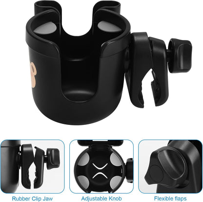  2-in-1 Walker Cup Holder with Phone Holder, Wheelchair Cup Holder