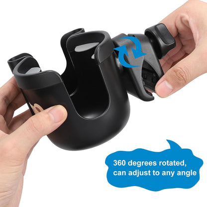 2-in-1 Walker Cup Holder with Phone Holder, Wheelchair Cup Holder