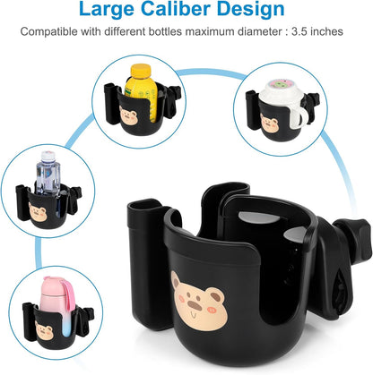  2-in-1 Walker Cup Holder with Phone Holder, Wheelchair Cup Holder