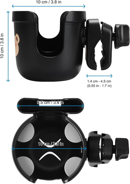  2-in-1 Walker Cup Holder with Phone Holder, Wheelchair Cup Holder