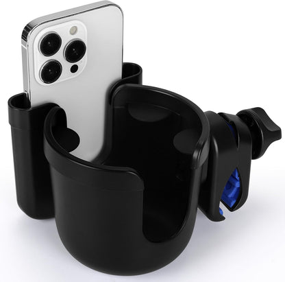  2-in-1 Walker Cup Holder with Phone Holder, Wheelchair Cup Holder