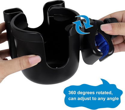  2-in-1 Walker Cup Holder with Phone Holder, Wheelchair Cup Holder