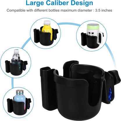  2-in-1 Walker Cup Holder with Phone Holder, Wheelchair Cup Holder