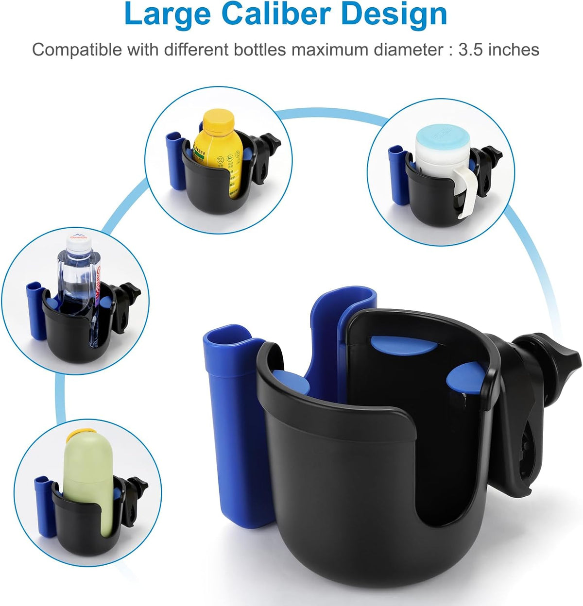  2-in-1 Walker Cup Holder with Phone Holder, Wheelchair Cup Holder