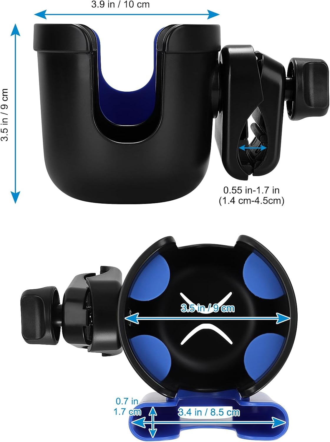  2-in-1 Walker Cup Holder with Phone Holder, Wheelchair Cup Holder