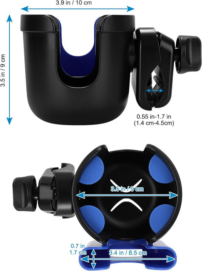  2-in-1 Walker Cup Holder with Phone Holder, Wheelchair Cup Holder