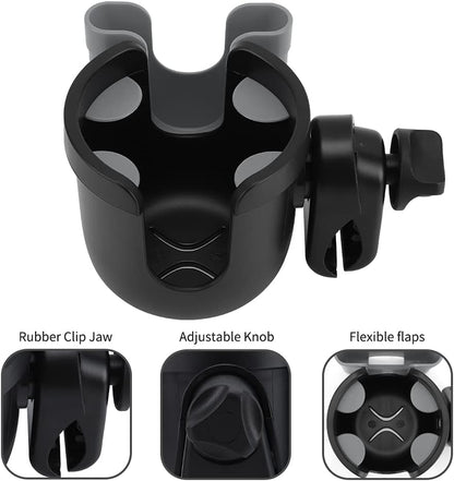  2-in-1 Walker Cup Holder with Phone Holder, Wheelchair Cup Holder
