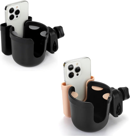  2-in-1 Walker Cup Holder with Phone Holder, Wheelchair Cup Holder