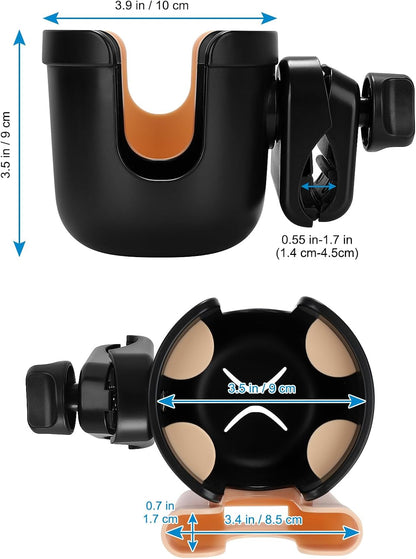  2-in-1 Walker Cup Holder with Phone Holder, Wheelchair Cup Holder