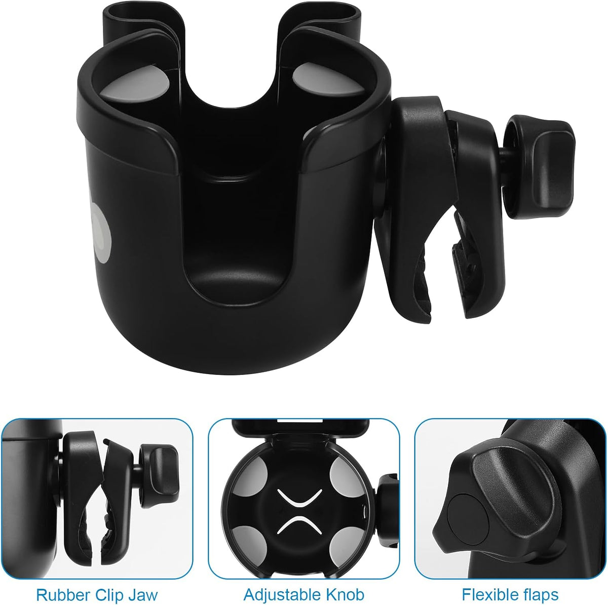  2-in-1 Walker Cup Holder with Phone Holder, Wheelchair Cup Holder