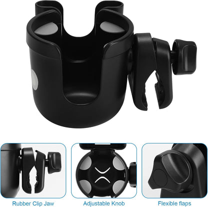  2-in-1 Walker Cup Holder with Phone Holder, Wheelchair Cup Holder