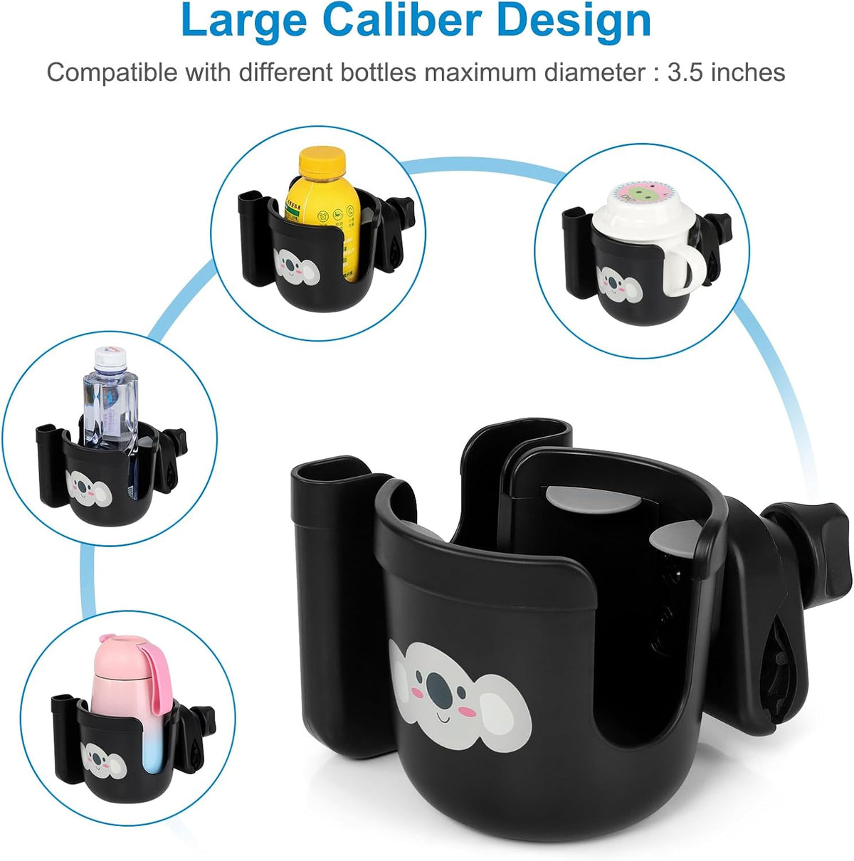  2-in-1 Walker Cup Holder with Phone Holder, Wheelchair Cup Holder