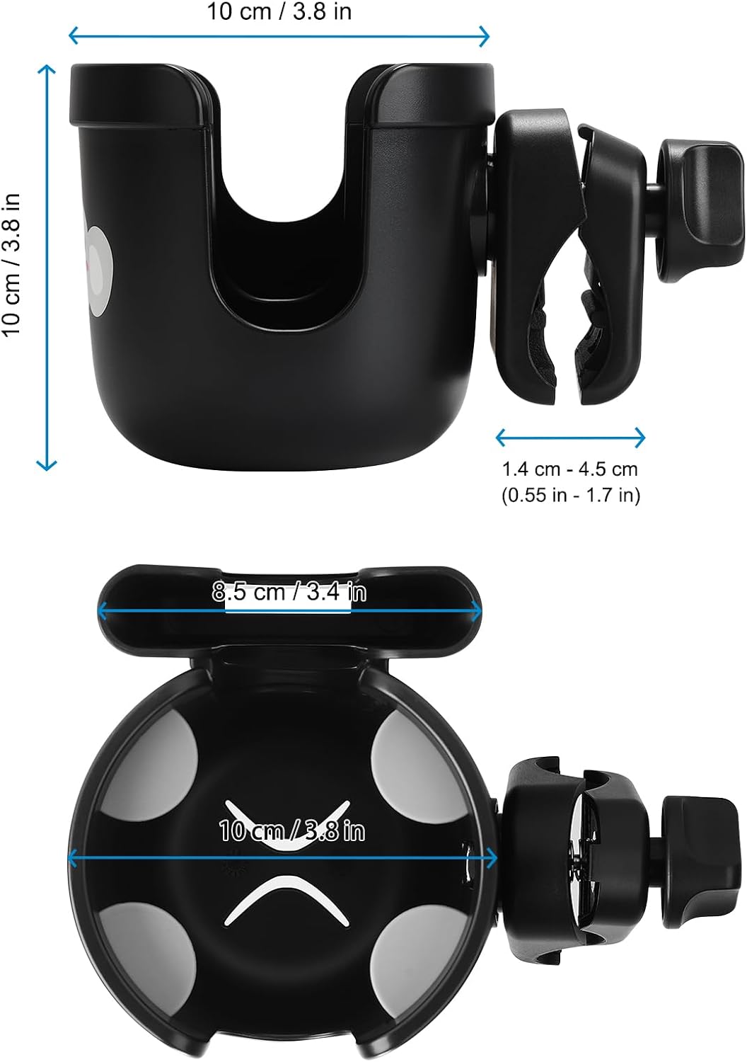  2-in-1 Walker Cup Holder with Phone Holder, Wheelchair Cup Holder