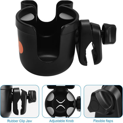  2-in-1 Walker Cup Holder with Phone Holder, Wheelchair Cup Holder