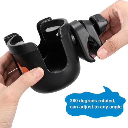  2-in-1 Walker Cup Holder with Phone Holder, Wheelchair Cup Holder