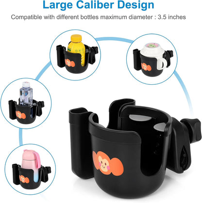  2-in-1 Walker Cup Holder with Phone Holder, Wheelchair Cup Holder
